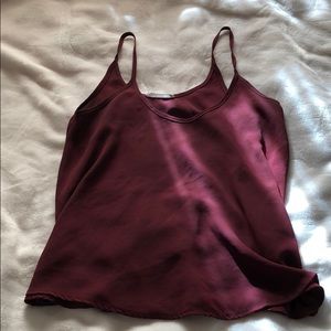 BURGUNDY FLOWY TANK